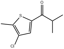 1-(4-Chloro-5-methyl-2-thienyl)-2-methyl-1-propanone 化学構造式