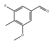 3-Fluoro-5-methoxy-4-methylbenzaldehyde Struktur