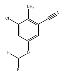 Benzonitrile, 2-amino-3-chloro-5-(difluoromethoxy)- 结构式