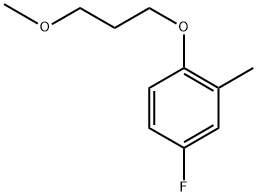 4-fluoro-1-(3-methoxypropoxy)-2-methylbenzene Struktur