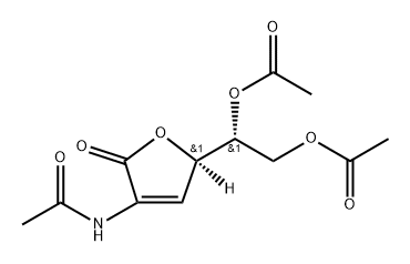 2-acetamido-5,6-di-O-acetyl-2,3-dideoxy-D-threo-hex-2-en.. Structure