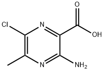 3-氨基-6-氯-5-甲基吡嗪-2-羧酸 结构式