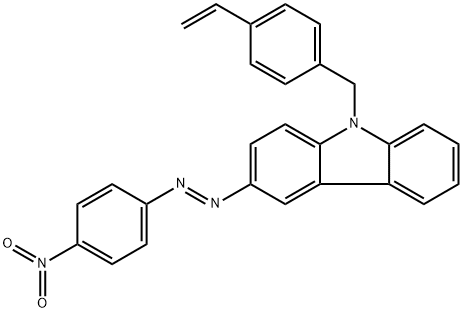 9-[(4-乙烯基苯基)甲基]-3-[2-(4-硝基苯基)偶氮基]- 9H-咔唑,1555986-32-7,结构式