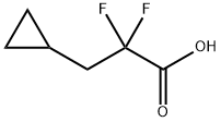 Cyclopropanepropanoic acid, α,α-difluoro- Struktur