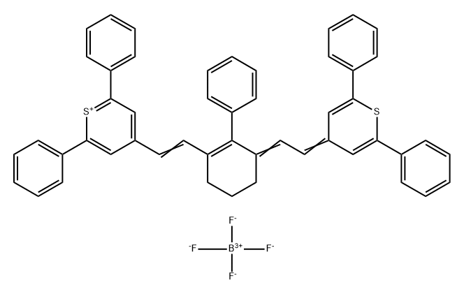 4-(2-(3-((2,6-DIPHENYL-4H-THIOPYRAN-4-YL IDENE)ETHY|4-(2-[3-([2,6-二苯基-4H-噻喃-4-基亚基]亚乙基)-2-苯基-1-环己烯-1-基]乙烯基)-2,6-二苯基噻喃四氟硼酸盐