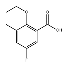 2-Ethoxy-5-fluoro-3-methylbenzoic acid Struktur