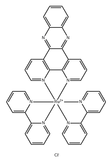 Ruthenium(2+), bis(2,2′-bipyridine-κN1,κN1′)(dipyrido[3,2-a:2′,3′-c]phenazine-κN4,κN5)-, dichloride 化学構造式