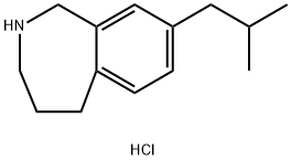 8-异丁基-2,3,4,5-四氢-1H-苯并[C]氮杂盐酸盐,1556863-49-0,结构式