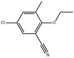 5-Chloro-2-ethoxy-3-methylbenzonitrile 化学構造式