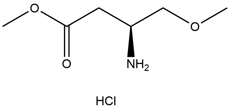 methyl (S)-3-amino-4-methoxybutanoate hydrochloride Structure