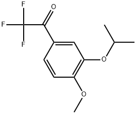 2,2,2-Trifluoro-1-(3-isopropoxy-4-methoxyphenyl)ethanone Struktur