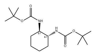 Carbamic acid, (1R,2R)-1,2-cyclohexanediylbis-, bis(1,1-dimethylethyl) ester, rel- (9CI) Structure