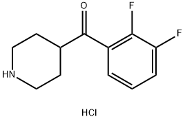 Methanone, (2,3-difluorophenyl)-4-piperidinyl-, hydrochloride (1:1) Struktur