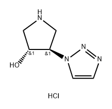 3-Pyrrolidinol, 4-(1H-1,2,3-triazol-1-yl)-, monohydrochloride,trans- Structure