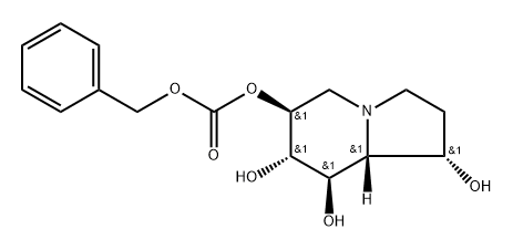 Carbonic acid, octahydro-1,7,8-trihydroxy-6-indolizinyl phenylmethyl ester, 1S-(1.alpha.,6.beta.,7.alpha.,8.beta.,8a.beta.)- 结构式