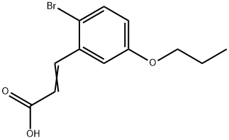 3-(2-Bromo-5-propoxyphenyl)-2-propenoic acid Structure