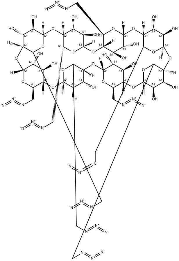 Octakis-(6-azido-6-deoxy)-γ-cyclodextrin 化学構造式