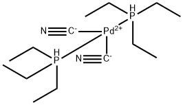 反式-双氰基(三乙基膦)钯,15638-57-0,结构式