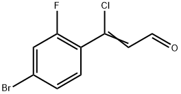 (E)-3-(4-bromo-2-fluorophenyl)-3-chloroacrylaldehyde Structure