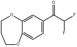 1-(3,4-dihydro-2H-benzo[b][1,4]dioxepin-7-yl)-2,2-difluoroethanone Struktur