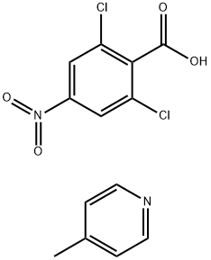 2,6-Dichloro-4-nitro-benzoic acid compd. with 4-methylpyridine Structure