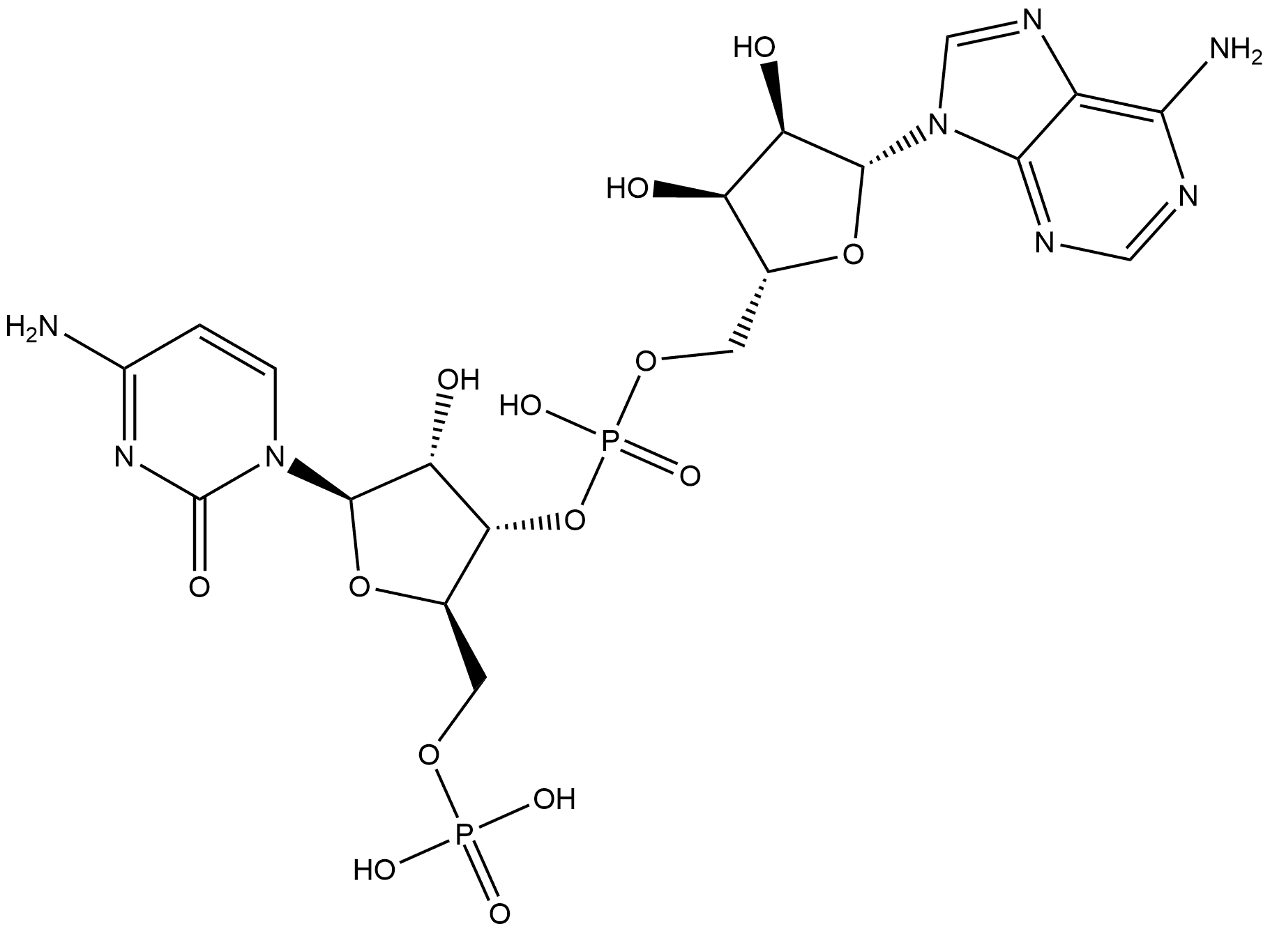 Adenosine, 5'-O-phosphonocytidylyl-(3'→5')-,15648-73-4,结构式