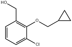 (3-chloro-2-(cyclopropylmethoxy)phenyl)methanol Structure