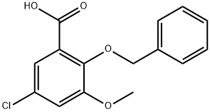 2-(Benzyloxy)-5-chloro-3-methoxybenzoic acid 结构式