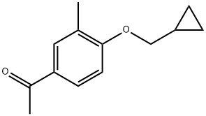 1-[4-(Cyclopropylmethoxy)-3-methylphenyl]ethanone,1565366-08-6,结构式