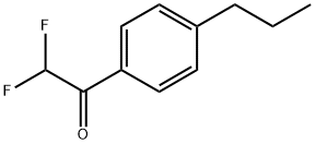 2,2-Difluoro-1-(4-propyl-phenyl)-ethanone 化学構造式