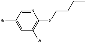 3,5-Dibromo-2-(butylthio)pyridine 结构式