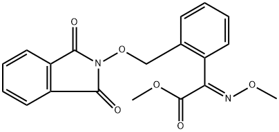 (E)-Methyl 2-(2-(((1,3-dioxoisoindolin-2-yl) oxy)methyl)phenyl)-2-(methoxyimino)aceta te Struktur