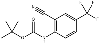 (2-氰基-4-(三氟甲基)苯基)氨基甲酸叔丁酯 结构式