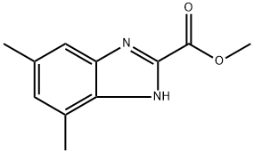 methyl 5,7-dimethyl-1H-benzo[d]imidazole-2-carboxylate Struktur
