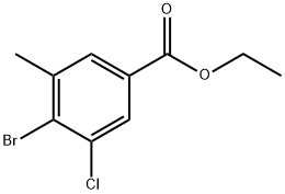 Ethyl 4-bromo-3-chloro-5-methylbenzoate,1566423-23-1,结构式