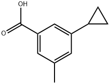 3-Cyclopropyl-5-methylbenzoic acid Struktur