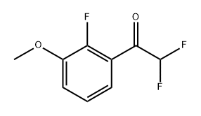 2,2-Difluoro-1-(2-fluoro-3-methoxyphenyl)ethanone 化学構造式