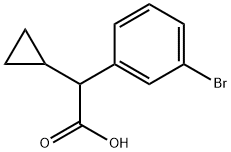 Benzeneacetic acid, 3-bromo-α-cyclopropyl- Structure