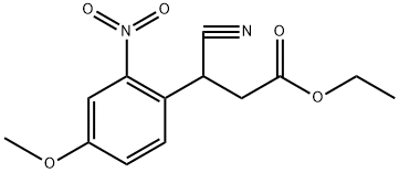 Benzenepropanoic acid, β-cyano-4-methoxy-2-nitro-, ethyl ester Structure