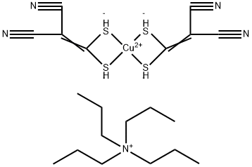 Cuprate(2-), bis[(dimercaptomethylene)propanedinitrilato(2-)-S,S']-, bis(N,N,N-tripropyl-1-propanaminium) Structure