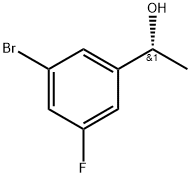 Benzenemethanol, 3-bromo-5-fluoro-α-methyl-, (αR)- Structure