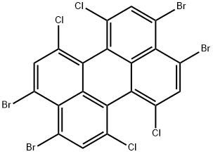 3,4,9,10-tetrabromo-1,6,7,12-tetrachloroperylene Structure