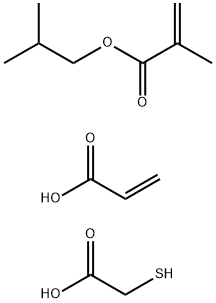 2-Propenoic acid, 2-methyl-, 2-methylpropyl ester, telomer with mercaptoacetic acid and 2-propenoic acid, ammonium salt 结构式