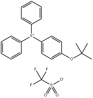 Sulfonium, [4-(1,1-dimethylethoxy)phenyl]diphenyl-, 1,1,1-trifluoromethanesulfonate (1:1) 化学構造式