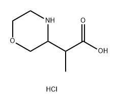 3-Morpholineacetic acid, α-methyl-,hydrochloride Structure