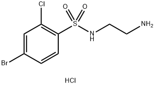 N-(2-氨基乙基)-4-溴-2-氯苯磺酰胺盐酸盐,1571960-89-8,结构式