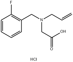 N-烯丙基-N-(2-氟苄基)甘氨酸盐酸盐,1571971-71-5,结构式