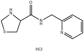 N-(pyridin-2-ylmethyl)thiazolidine-4-carboxamide hydrochloride Structure