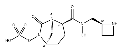 (2S,5R)-N-((2S)-AZETIDIN-2-YLMETHYL)-NHYDROXY-7-OXO-6-(SULFOOXY)-1,6-DIAZABICYCLO [3.2.1]OCTANE-2-CA, 1572988-26-1, 结构式