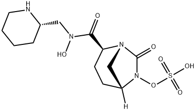 (2S,5R)-N-Hydroxy-7-oxo-N-((2S)-piperidin-2- ylmethyl)-6-(sulfooxy)-1,6-diazabicyclo[3.2.1] octane-2-carboxamide Structure